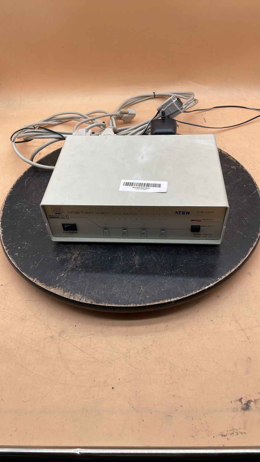 Aten CS-104 4-Port PS/2 KVM Switch Keyboard Video Mouse Sharing Device Unit