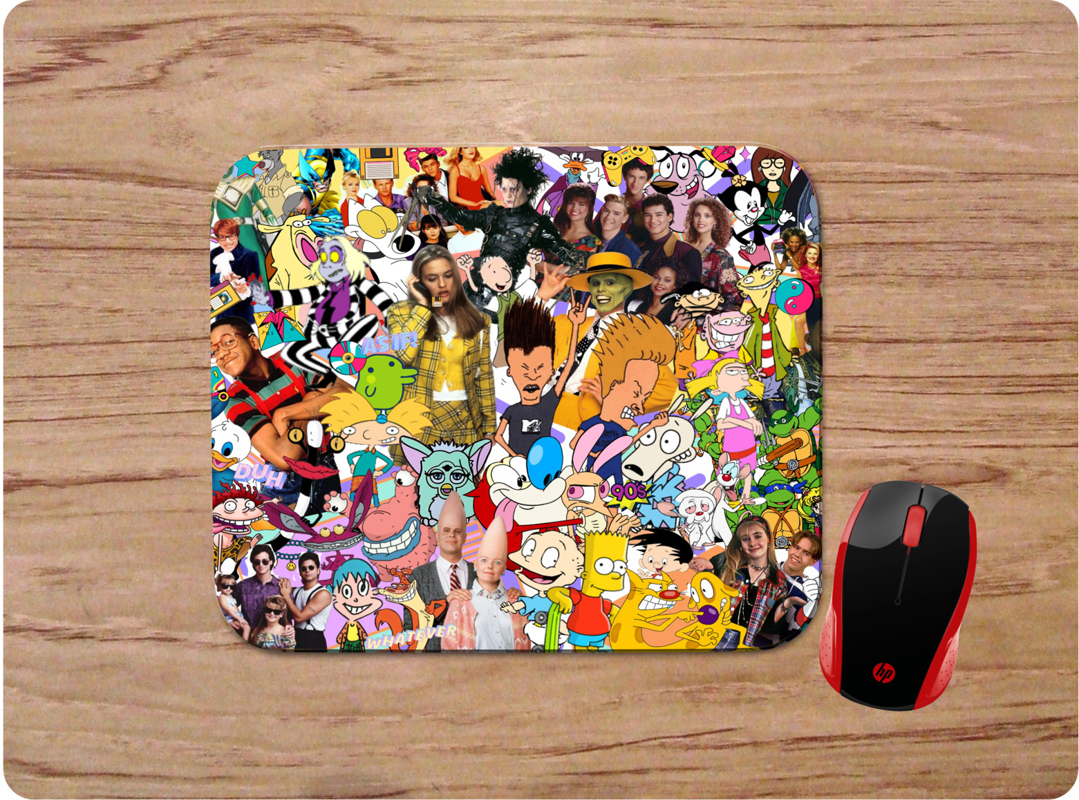 1990's COLLAGE CUSTOM DESIGN DESK PC MOUSE PAD MAT HOME OFFICE GIFT