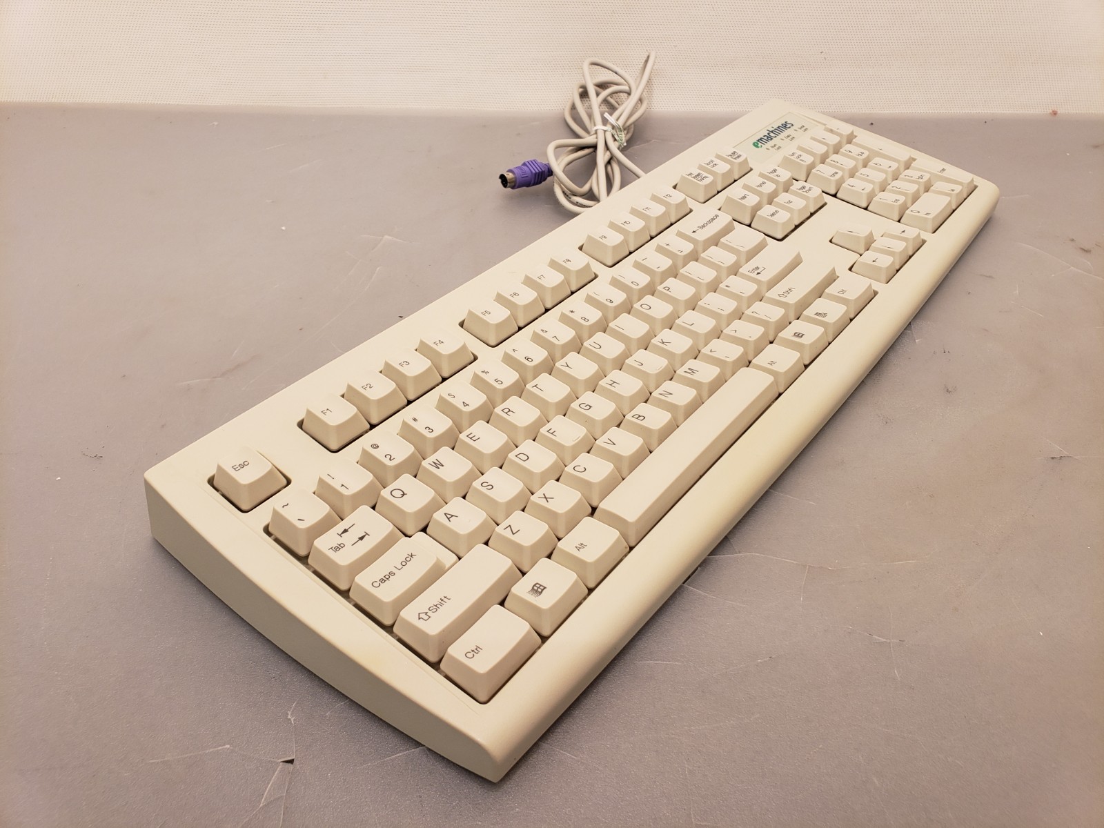 eMachines KB-2971 PS/2 Wired Keyboard Beige Vintage Retro Clean Tested Works