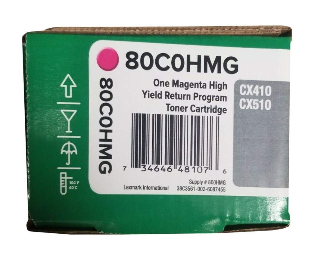 Original Lexmark 80C0HMG Magenta Toner. New Sealed Box, We Ship Fast
