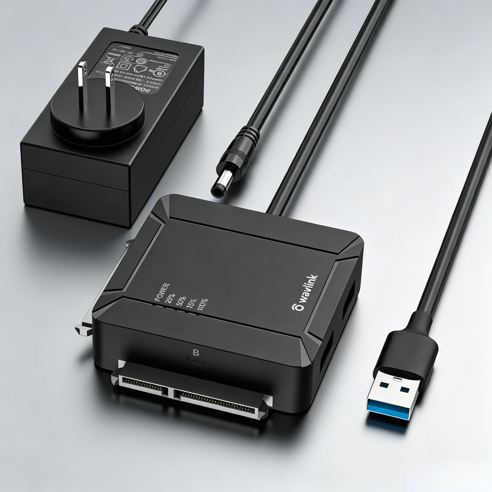 USB 3.0 to SATA Adapter Cable for 2.5" 3.5'' SSD/HDD Hard Drive Offline Clone