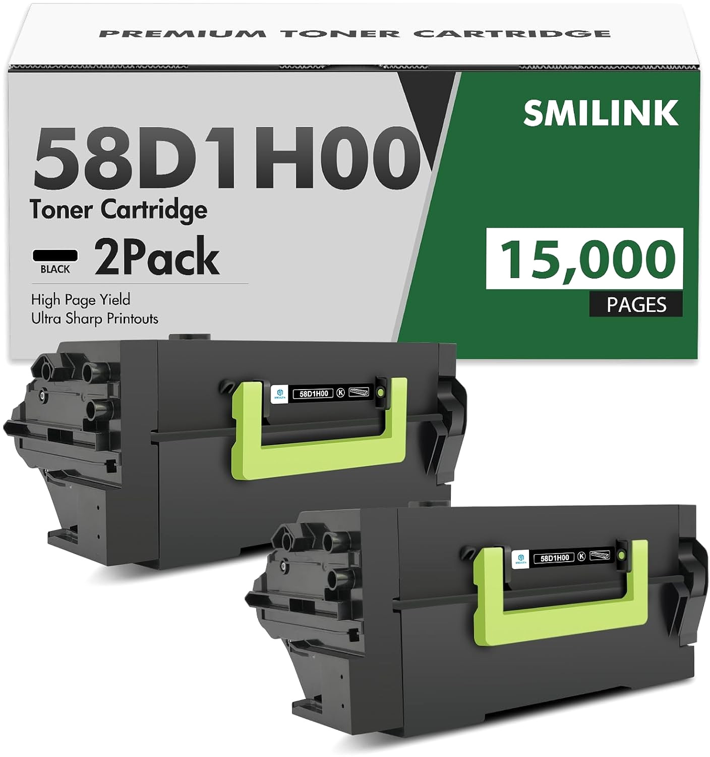 Black Toner Cartridge for Lexmark 58D1H00 / 58D1000 (MS & MX) Series Printers