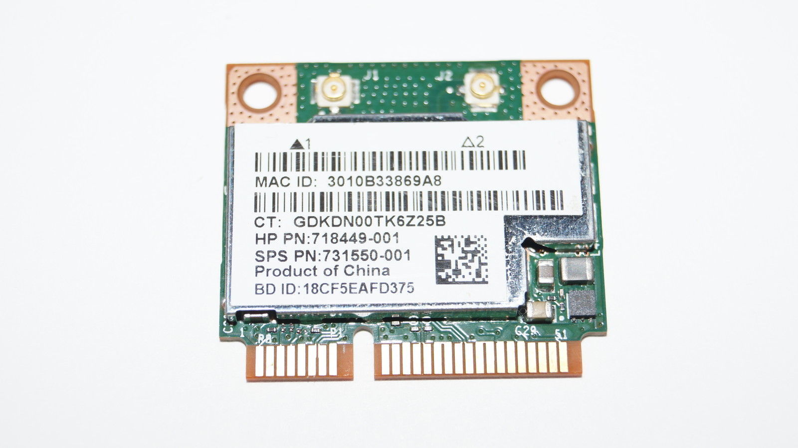 HP 718451-001 Broadcom BCM943228HMB 802.11a/b/g/n WLAN Bluetooth dual PCIe Half 