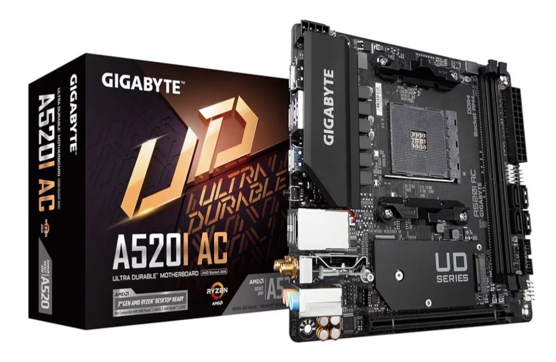 A520I AC (AMD Ryzen AM4/Mini-ITX/Direct 6 Phases Digital PWM with 55A DrMOS/Gami