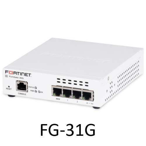 Fortinet FortiGate-31G 4x GE RJ45 ports 3x Internal 1x WAN 30GB SSD onboard