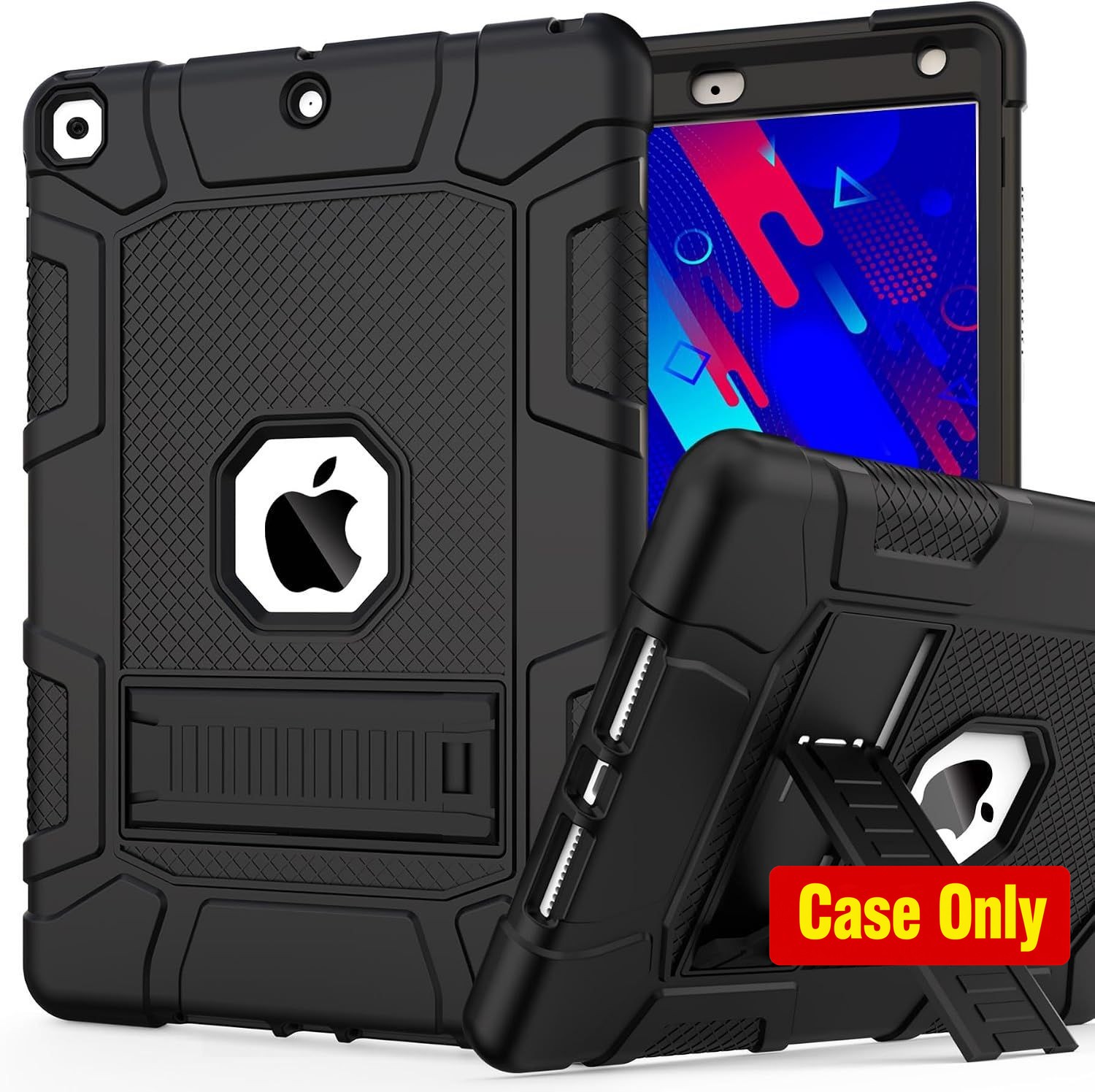 Rugged Shockproof Case for iPad 10.2 Inch (2019/2020/2021 Release) with Kickstan