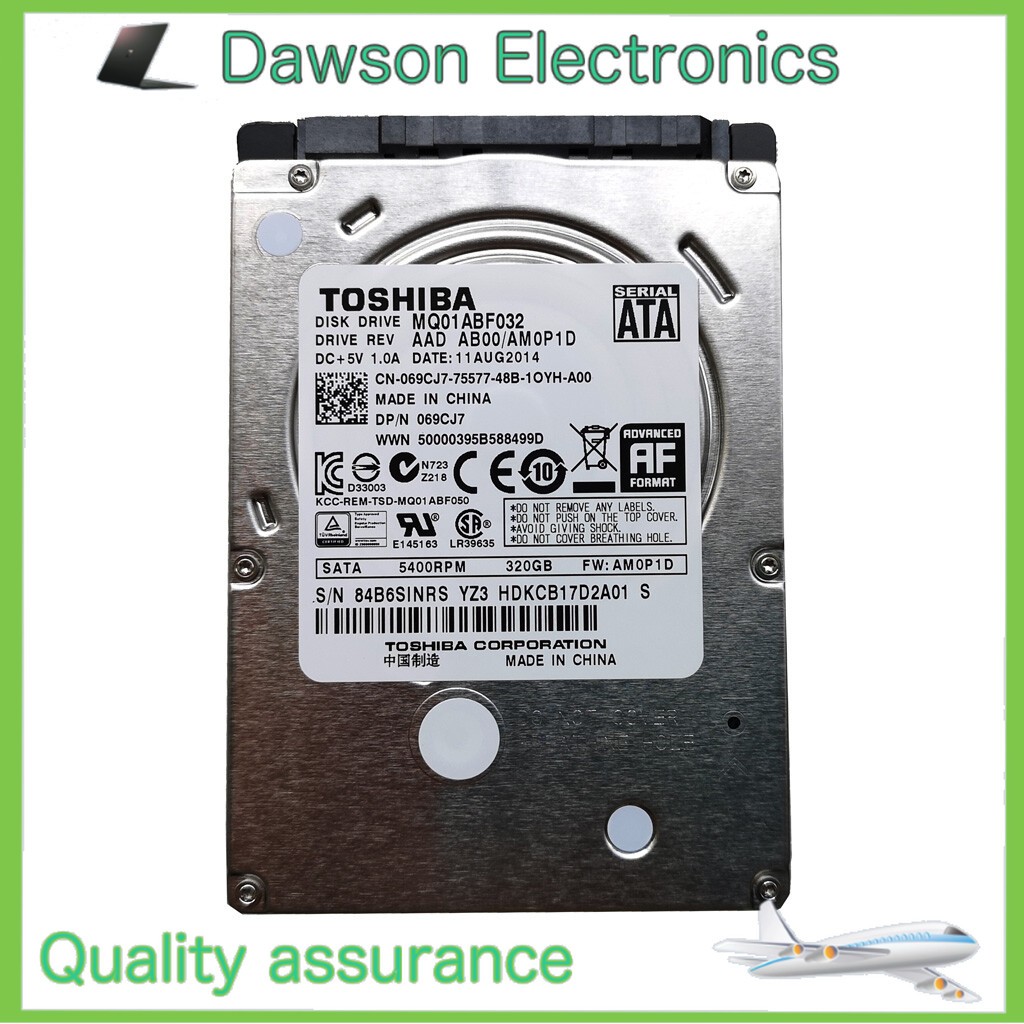 Toshiba MQ01ABF032 5400RPM 320GB SATA 2.5" Laptop HDD Hard Disk Drive-7mm