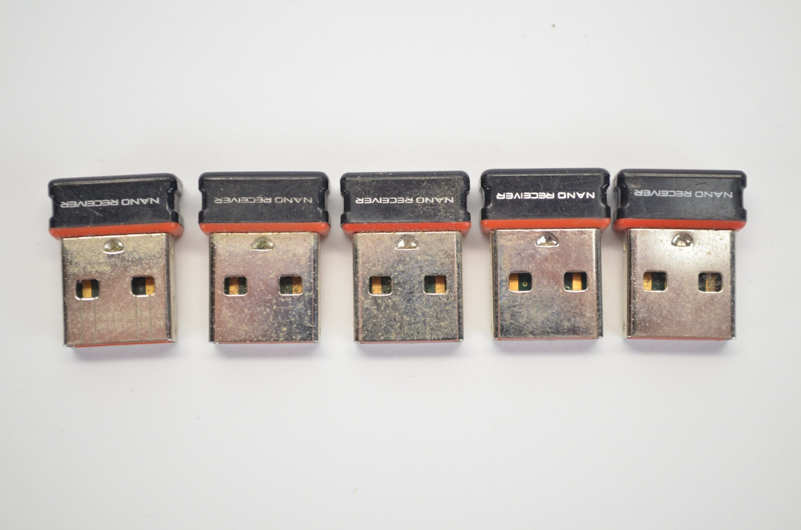 Lot of 5 Logitech Nano USB Wireless Receivers M/N C-U0007 Unifying Dongles