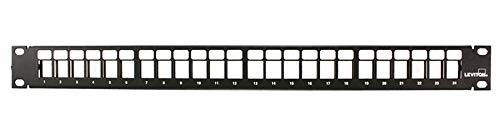 Leviton 132-49255-H24 QuickPort Patch Panel 24-Port 1RU Cable Management Bar