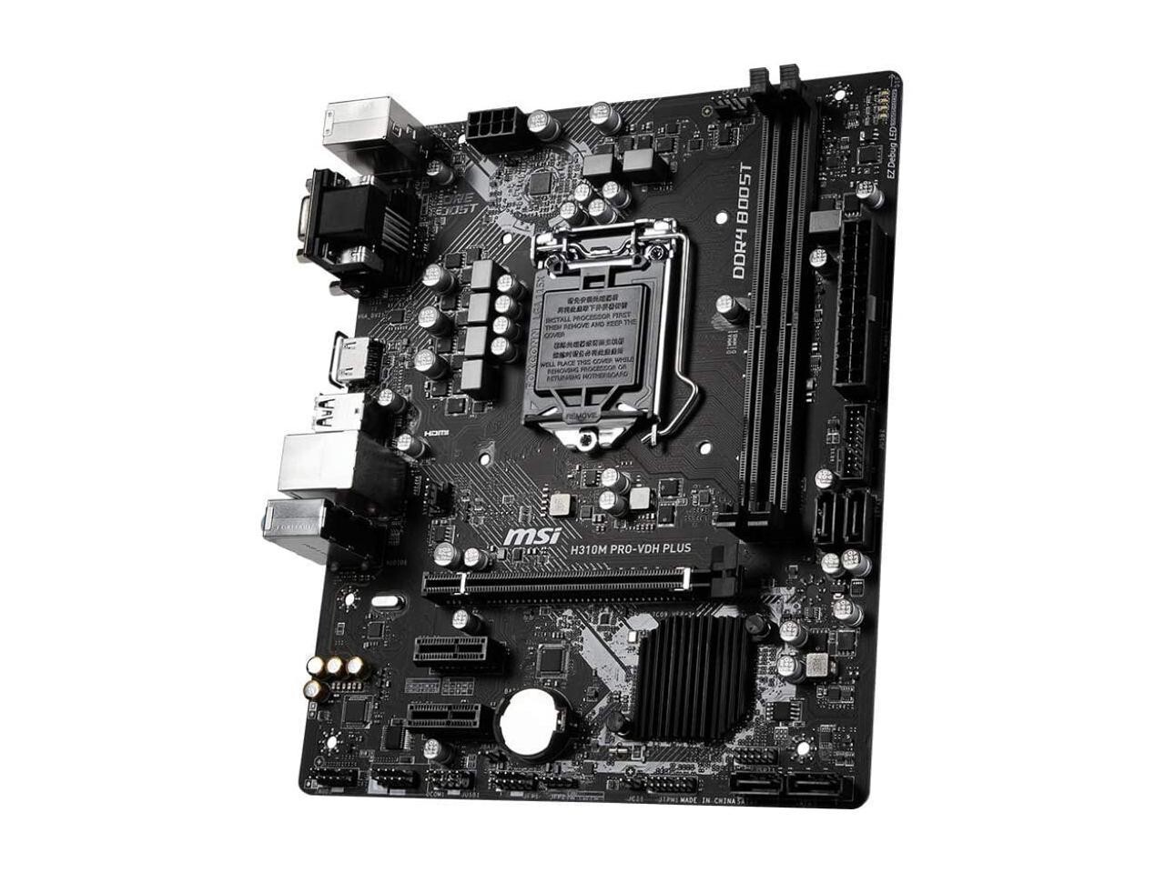 MSI PRO H310M PRO-VDH PLUS SATA 6Gb/s LGA 1151 Intel H310 mATX Intel Motherboard
