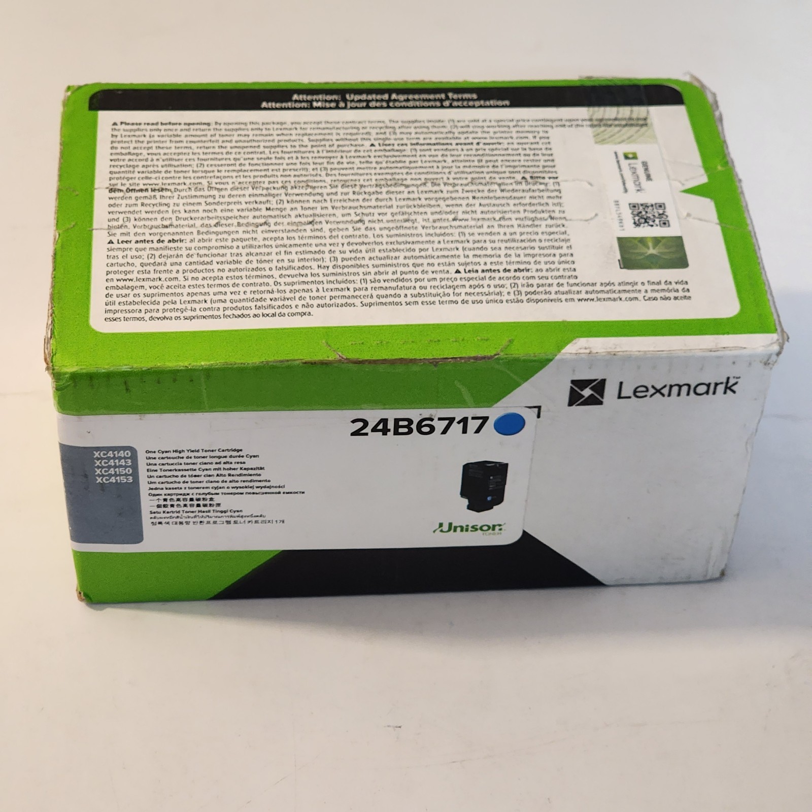 Lexmark 24b6717 Cyan Hi Yield Toner Cartridge Genuine New Sealed Box 