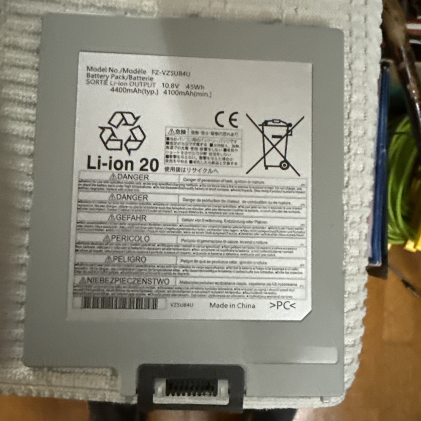 Panasonic FZ-VZSU84A2U Longlife Li-Ion Tablet PC Battery For Panasonic Toughpad