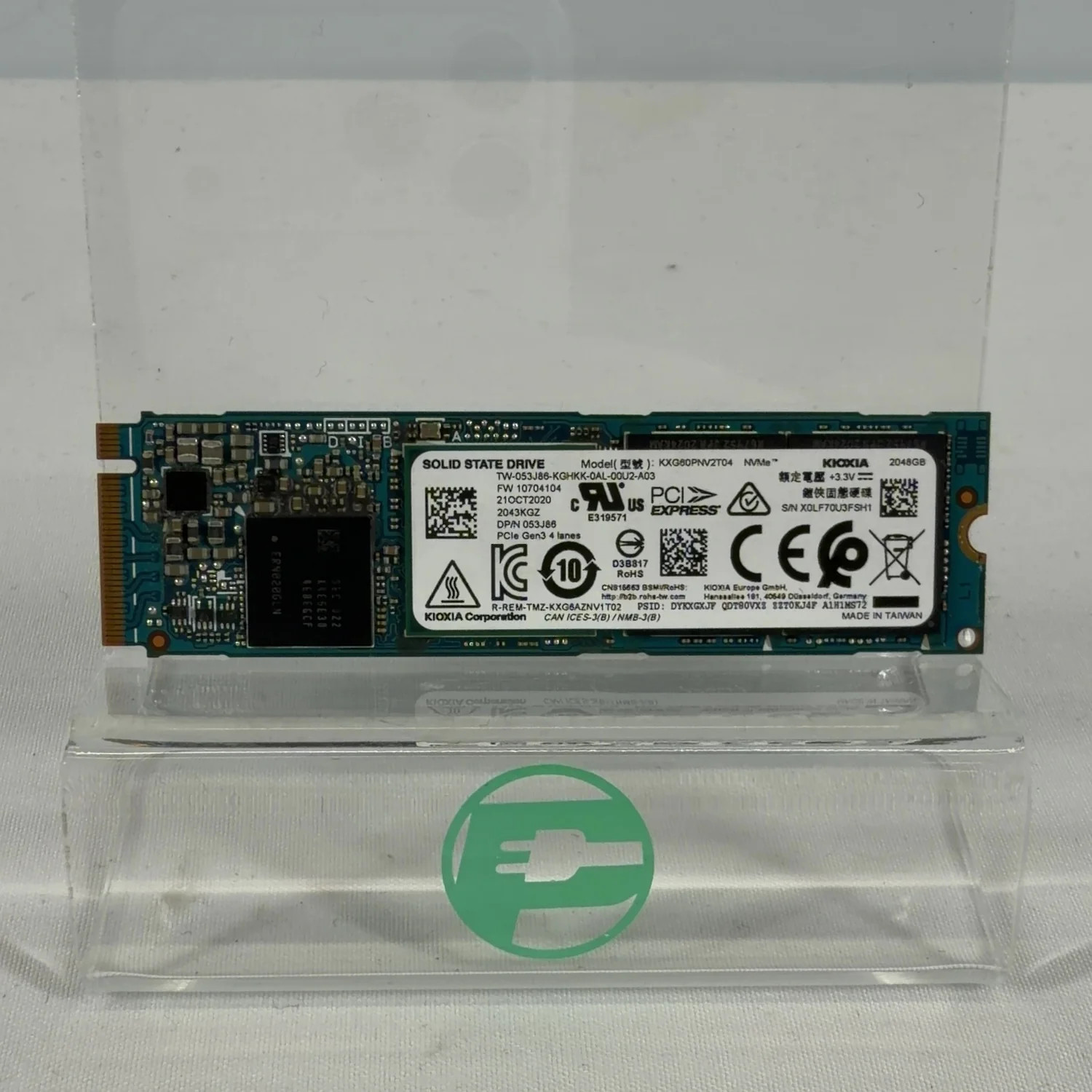 Kioxia 2280mm Solid State Drive 2TB SATA III 6Gbps SSD KXG60PNV2T04