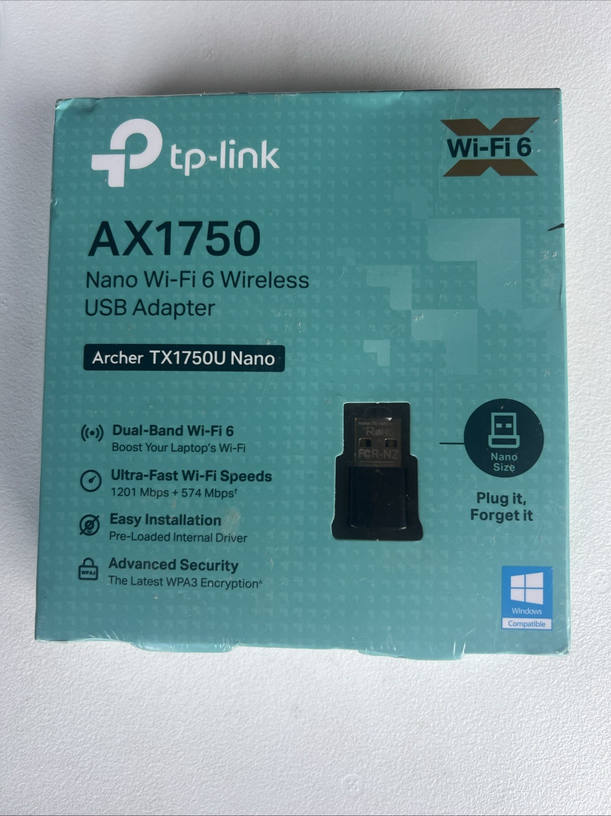 TP-Link Archer TX1750U Nano AX1750 Wi-Fi 6 Wireless Dual Band USB Adapter — NEW