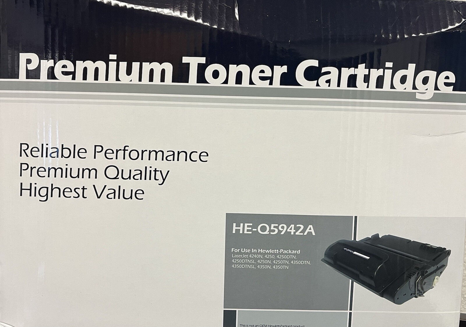 Premium Toner HP 42A Black Standard Toner Cartridge HE-Q5942A New Sealed