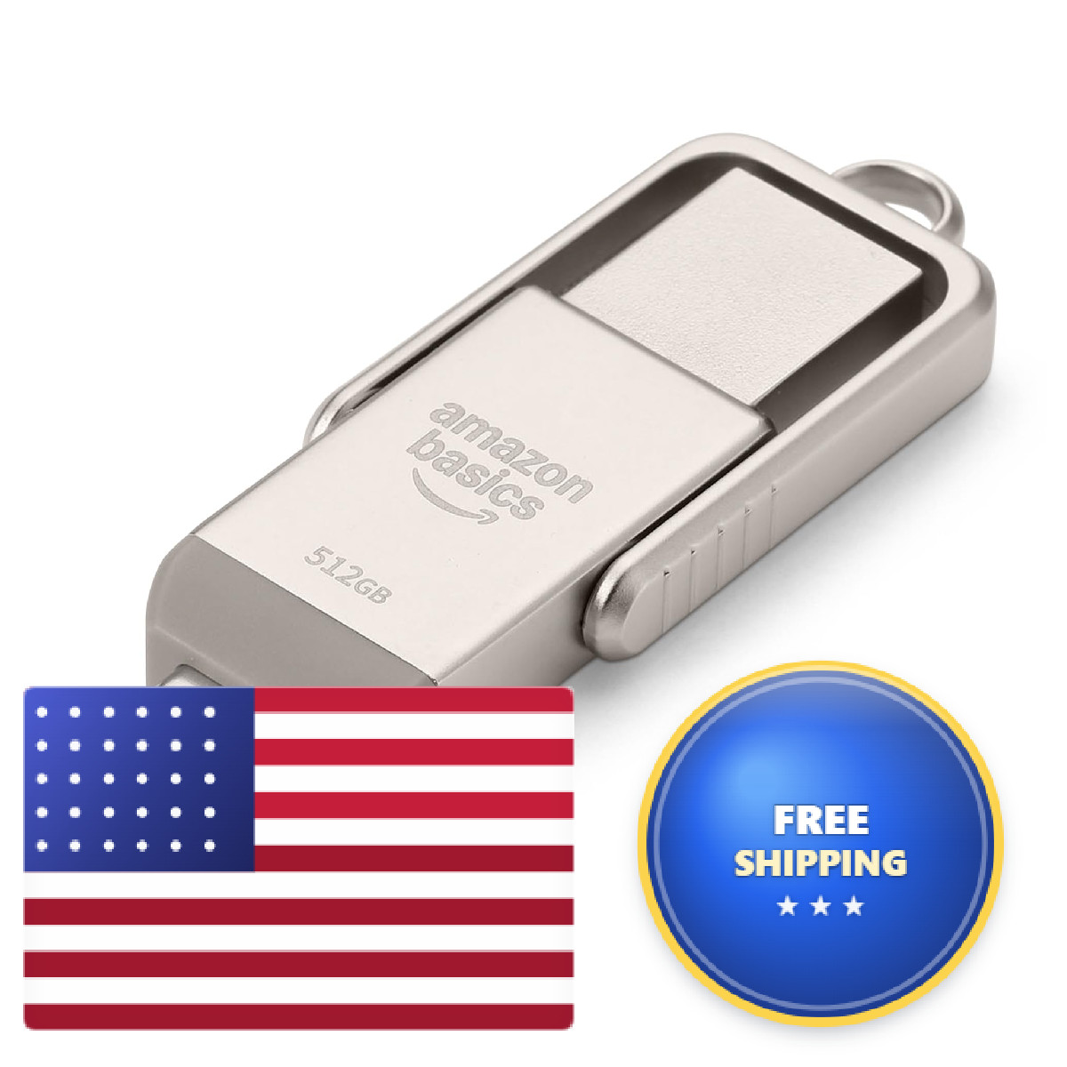 Retailer Basics 512Gb Usb Flash Drive Thumb Drive Memory Stick Usb C And Usb A