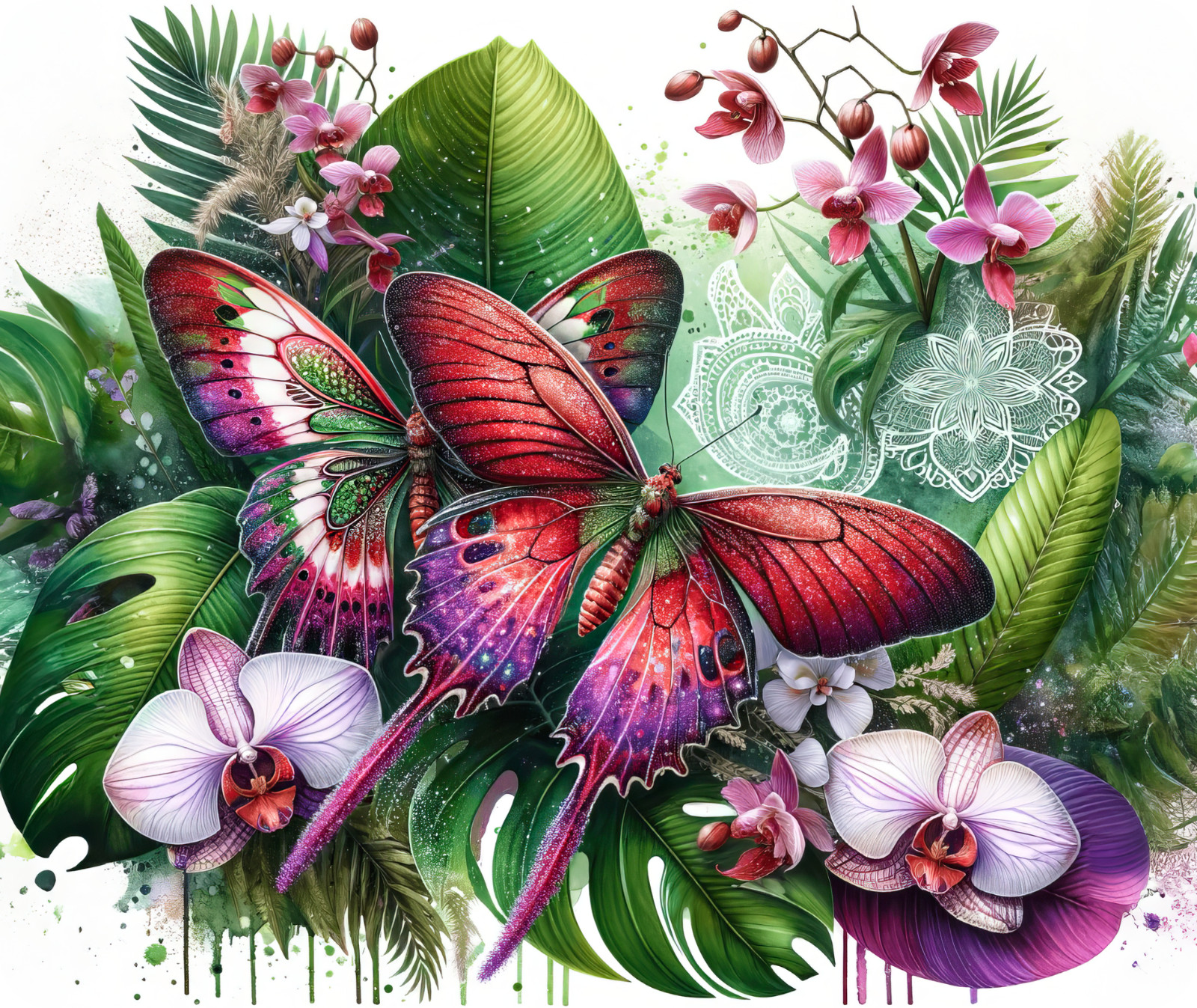 Purple Butterflies, Mouse Pad, Sublimated, Can Personalize, Made to Order (mp28)