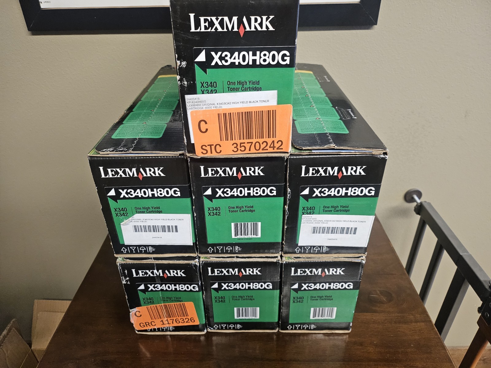Lot Of 7 - Lexmark X340H80G Toner Cartridge Black High Yield OEM  X340 X342