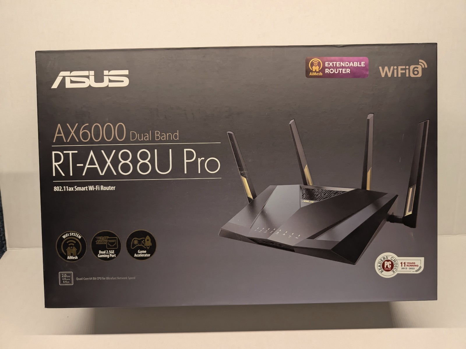 ASUS RT-AX88U Pro WiFi 6 Router Original Box Latest Merlin Firmware - Excellent