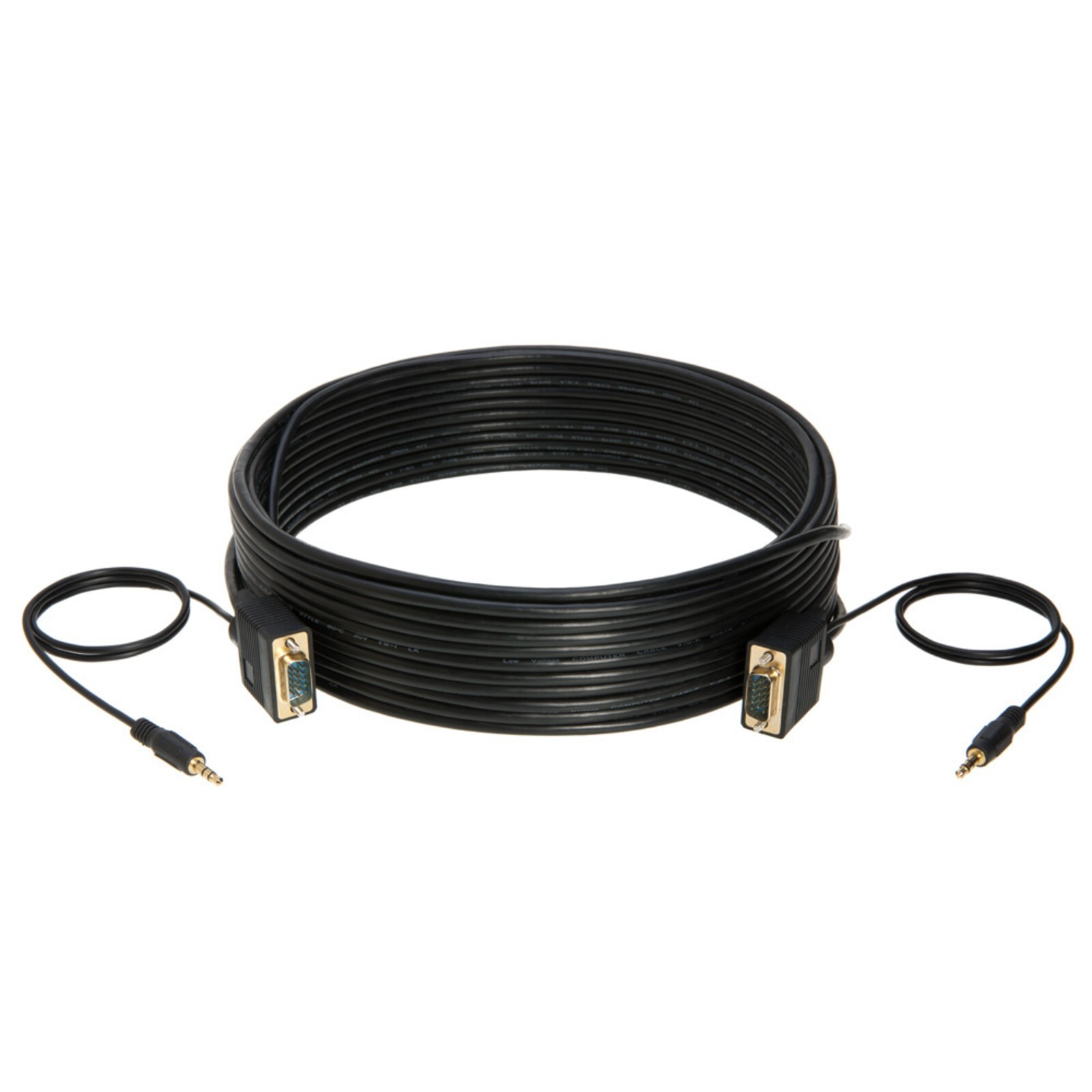 35FT SVGA Video Cable+ 3.5mm Audio Aux Jack Male to Male PC Display Monitor Cord