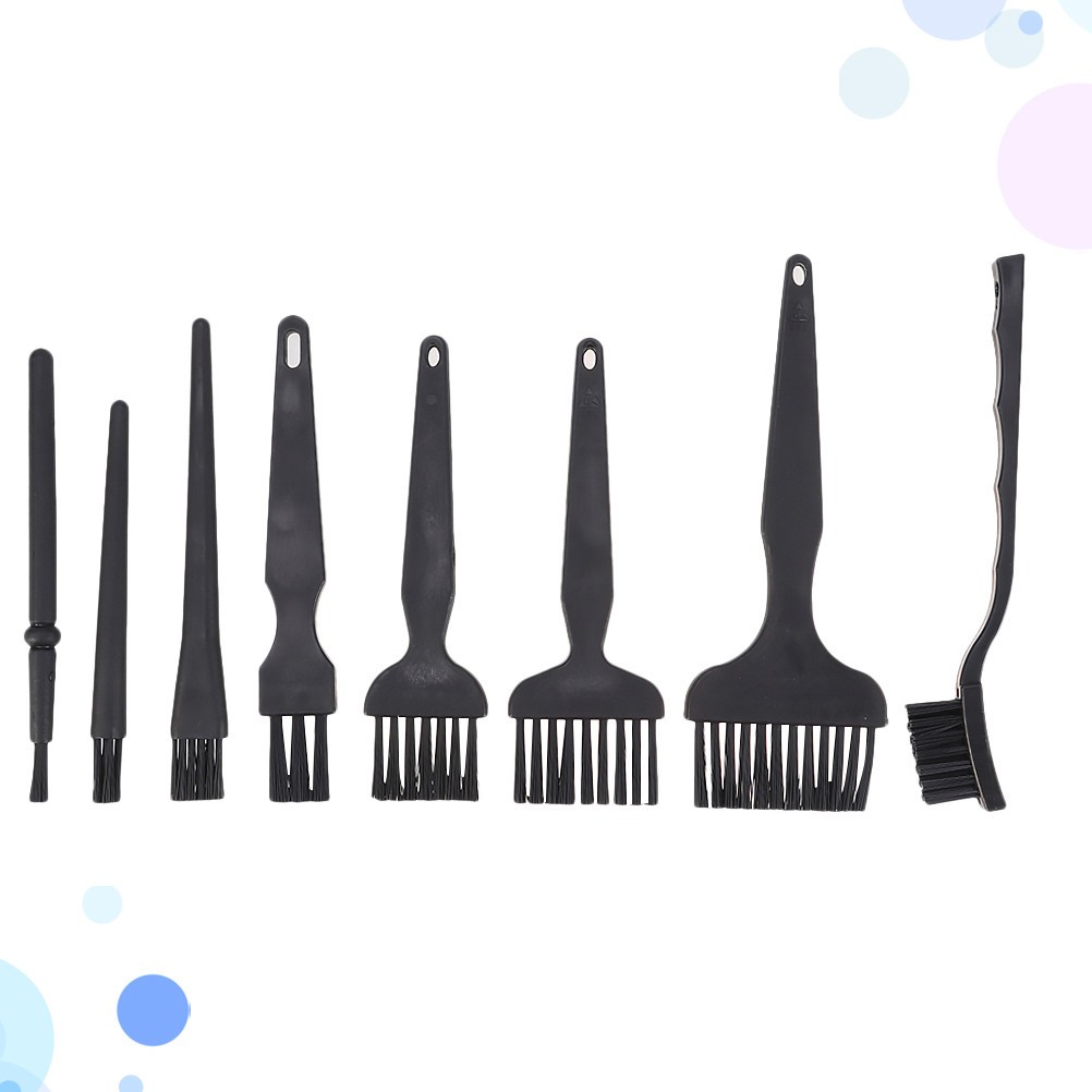 8Pcs Reusable Keyboard Dustpan Cleaning Brushes Anti Static Black for Keyboards