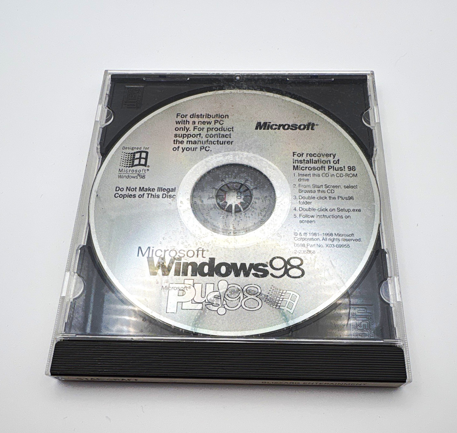 Microsoft Windows 98 Plus OEM Recovery Installation CD English X03-69956