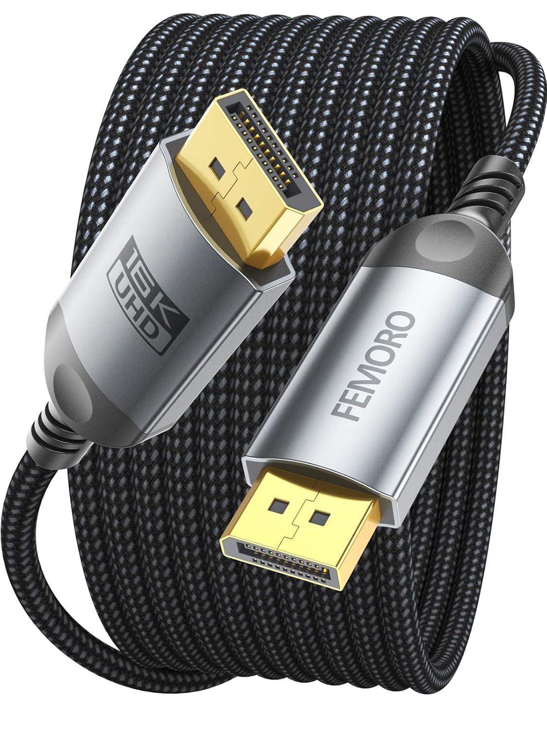 Display Port Cable 10 ft, DisplayPort 2.1 16K60Hz 8K120Hz 4K240Hz 2K360Hz 108