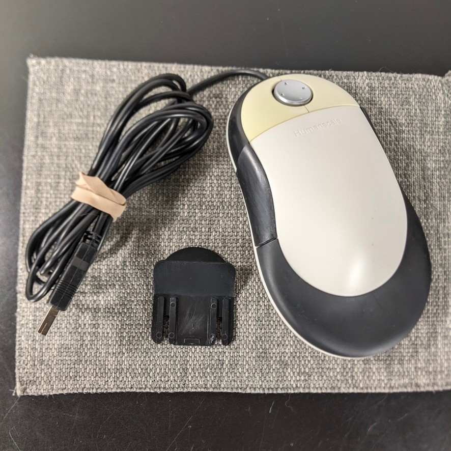 Humanscale Switch Ergonomic Adjustable USB Wired Computer Mouse, TESTED WORKING