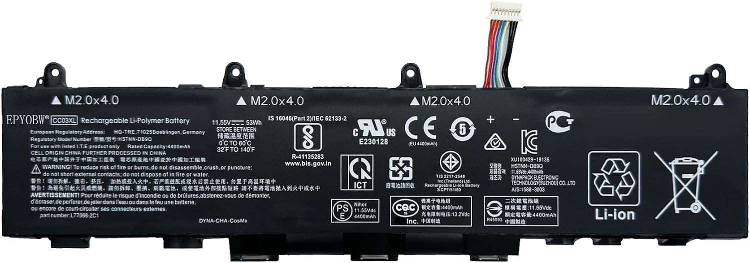 CC03XL Laptop Battery 53Wh CC03053XL HSTNN DB9Q L77608