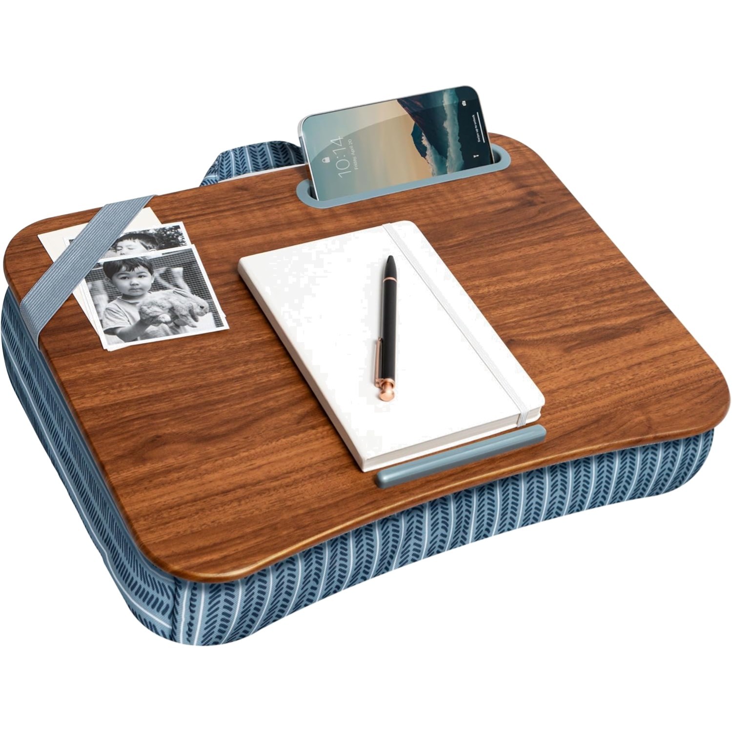 Portable Lap Desk with Cushion – Stylish Arrow Stripes, Fits 15.6" Laptops