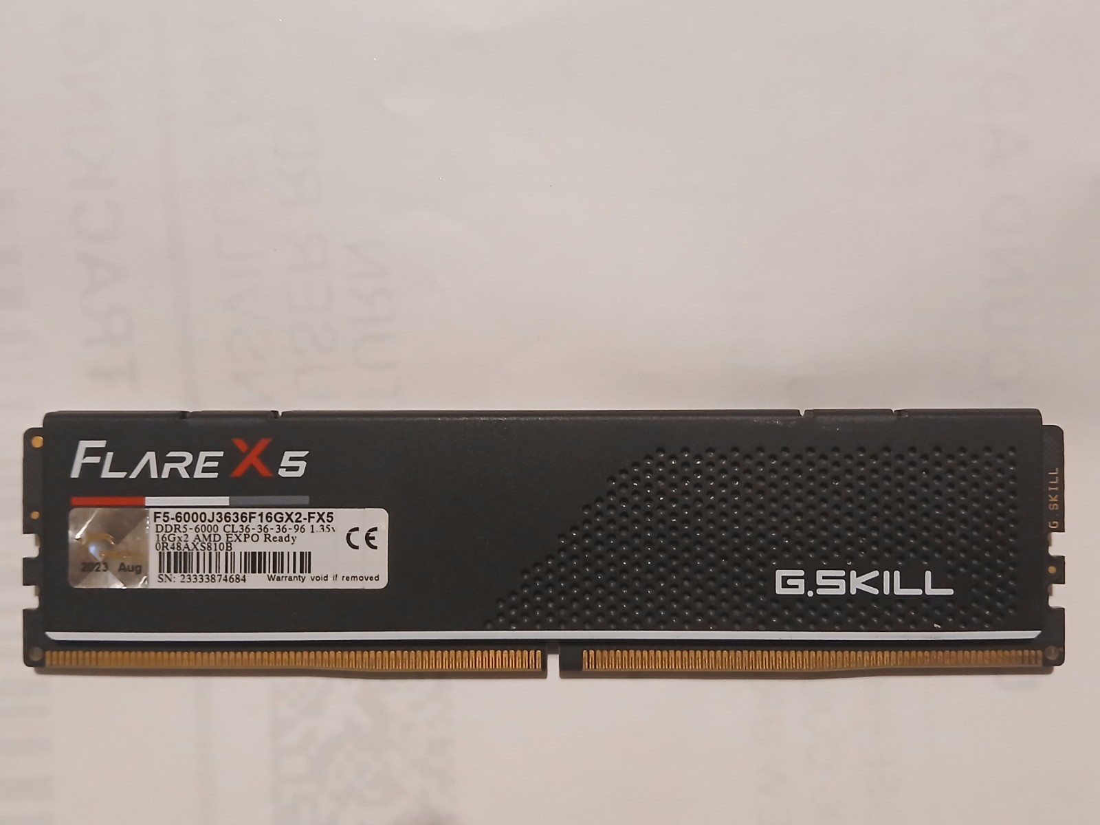g.skill flare x5 ddr5 6000 MHz 16GB RAM