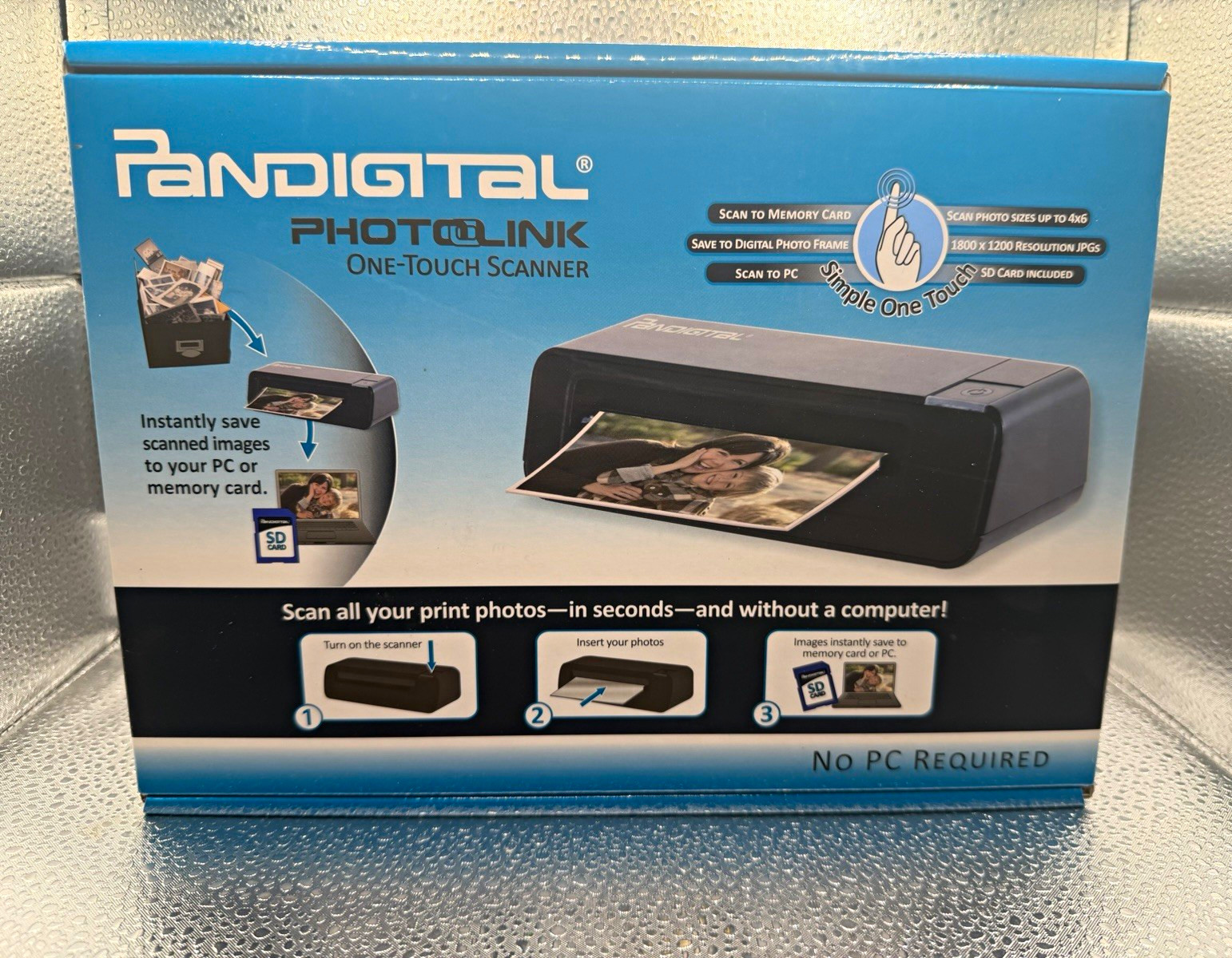 Pandigital PhotoLink One-Touch PANSCN02 Photo Scanner 1800x1200 USB 4x6