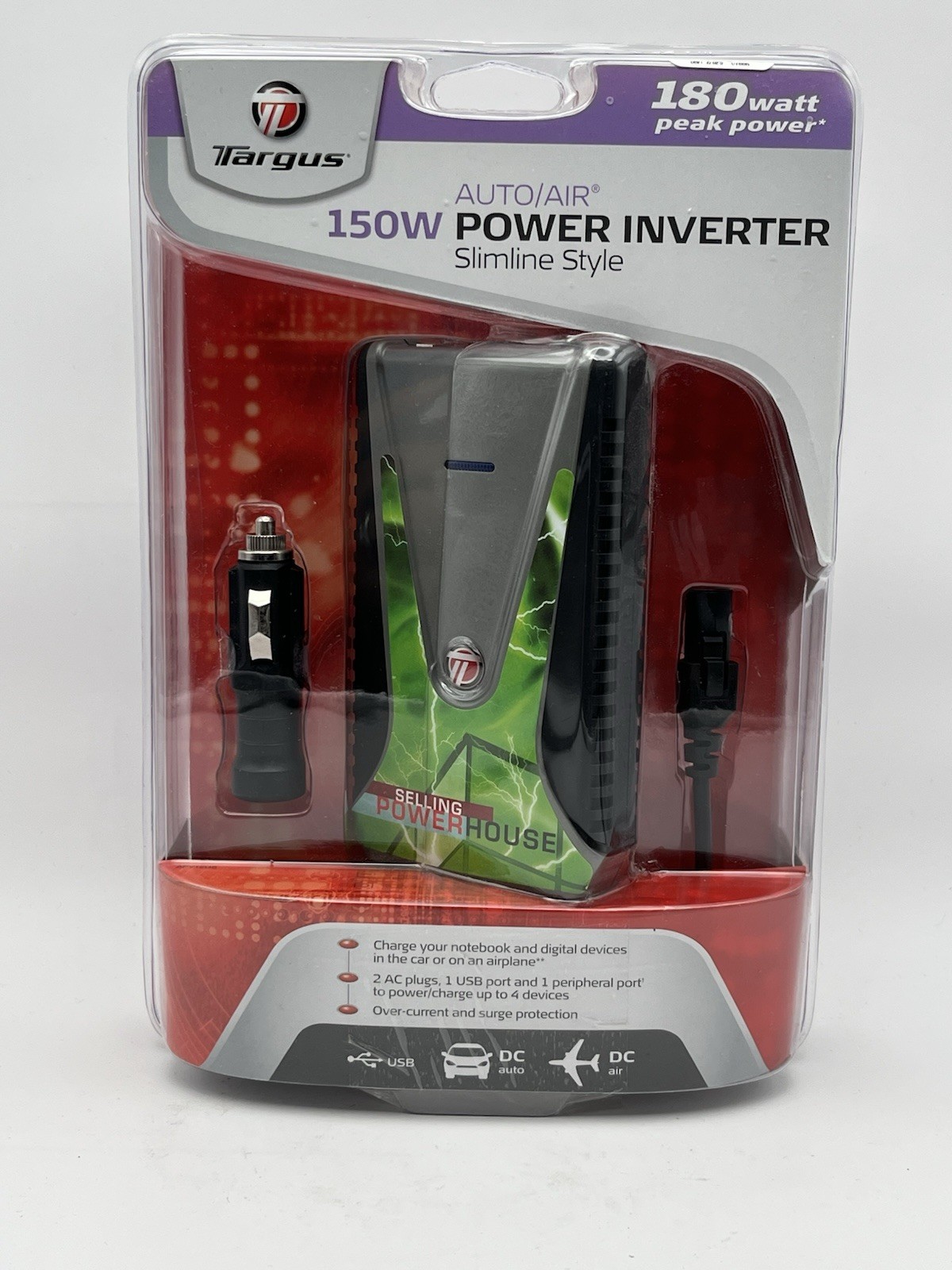 Targus APV12US Slim Line 150W Auto/Air Power Inverter