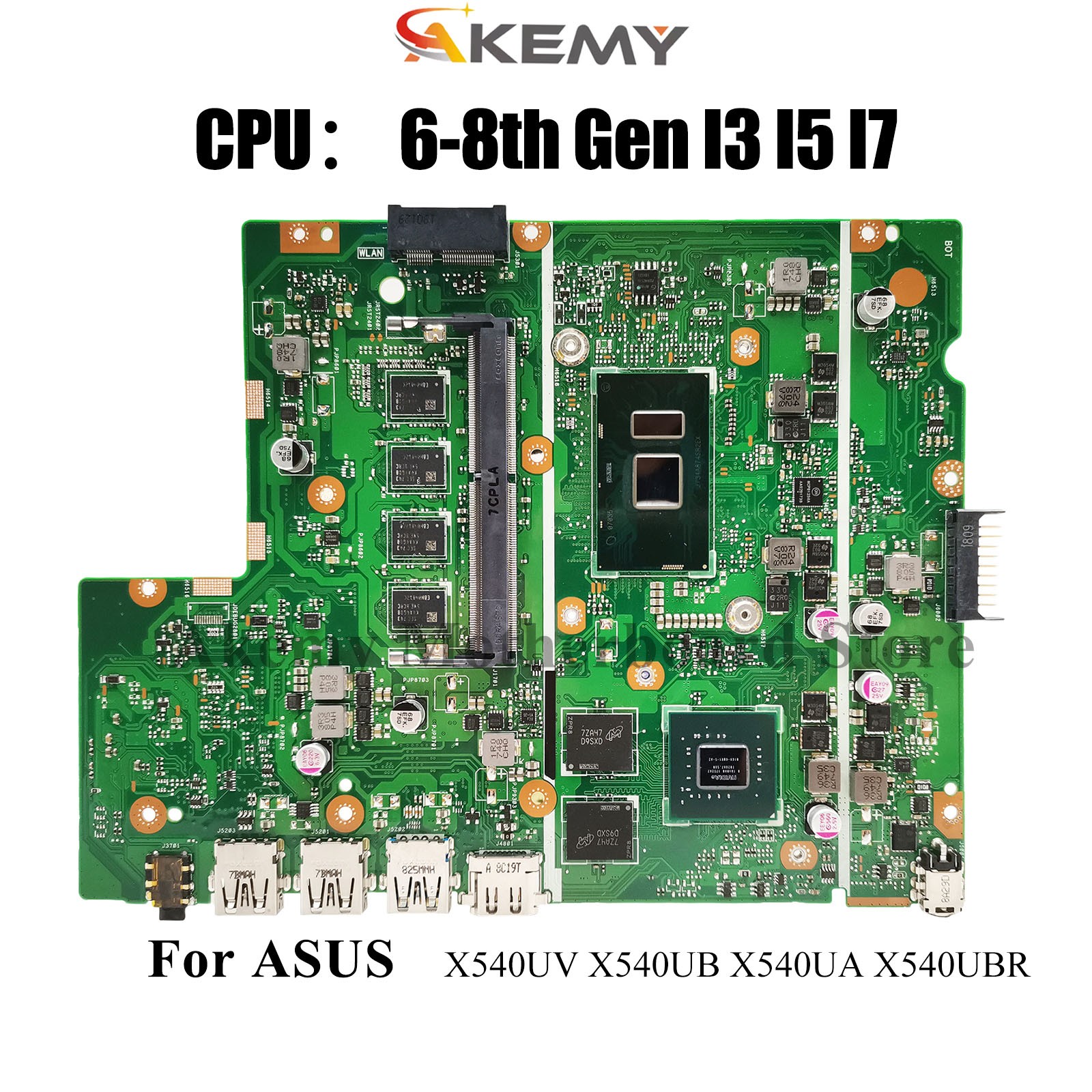 X540UV Motherboard For ASUS F540U A540U P540U K540U X540UBR Mainboard W/CPU