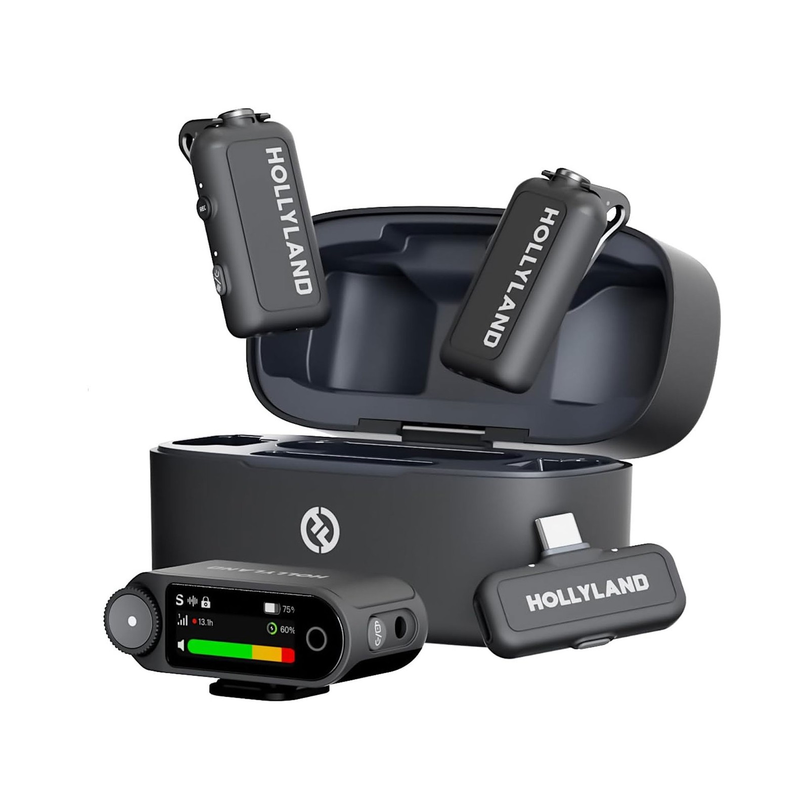 Hollyland LARK MAX 2 Combo 2-Person Wireless Microphone System (Space Gray)