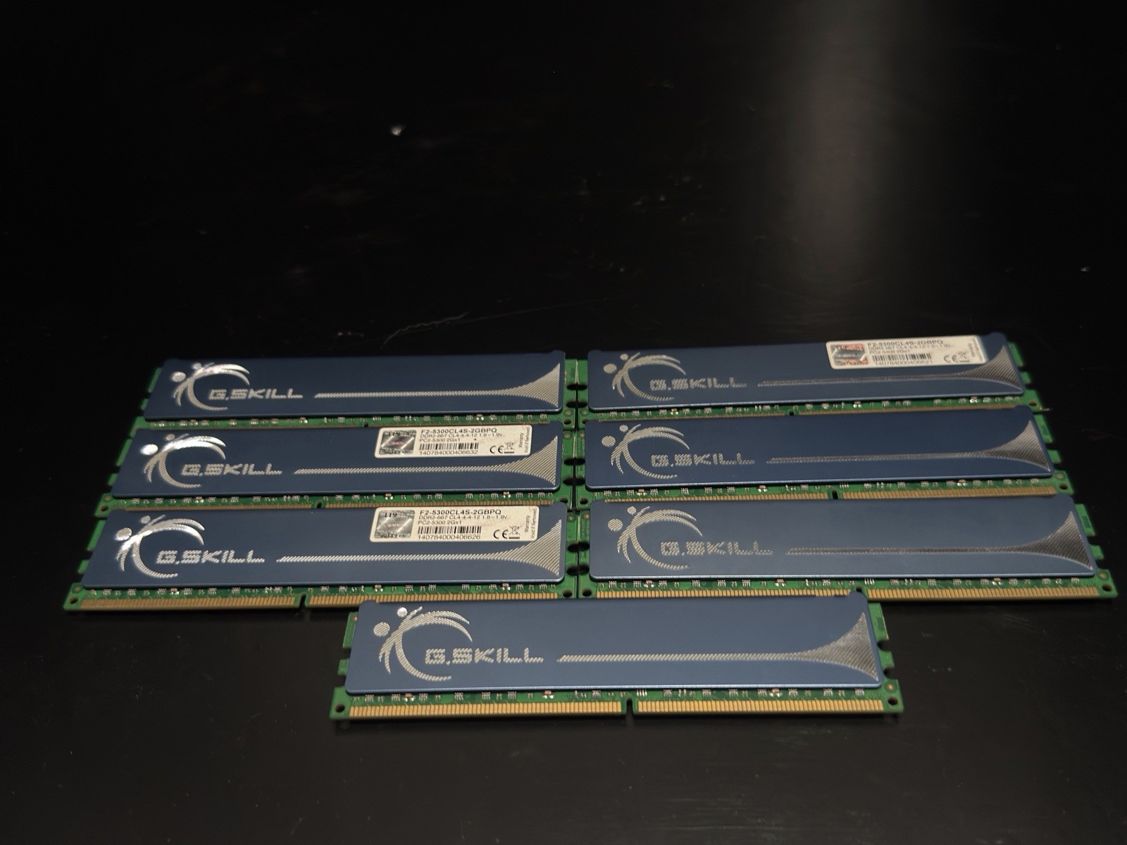 G.Skill PC2-6400 2 GB DIMM 800 MHz PC2-6400 DDR2 SDRAM Memory (7 Sticks)
