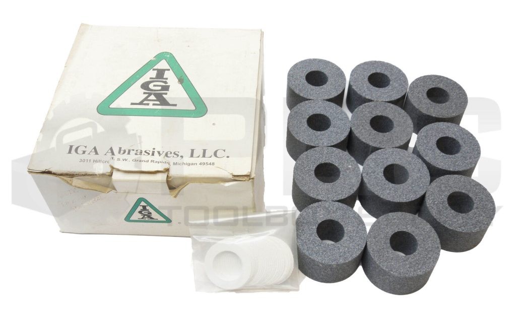 NEW BOX OF 11 IGA ABRASIVES 25A80-L11-V17 GRINDING WHEEL 2.25x1.25x.875 PO69587