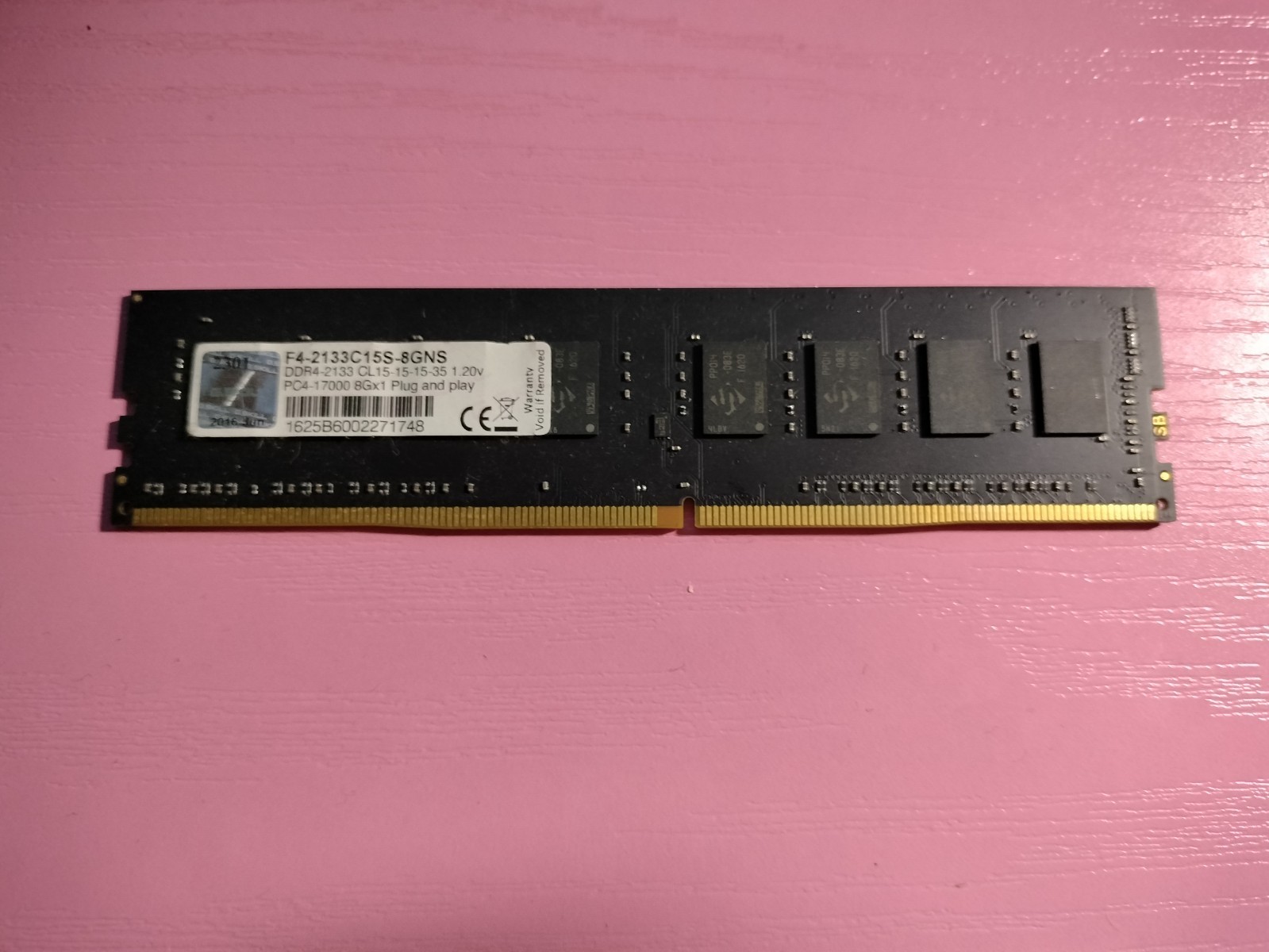 G.SKILL 8GB DDR4-2133 PC4-17000 CL15 Desktop RAM F4-2133C15S-8GNS