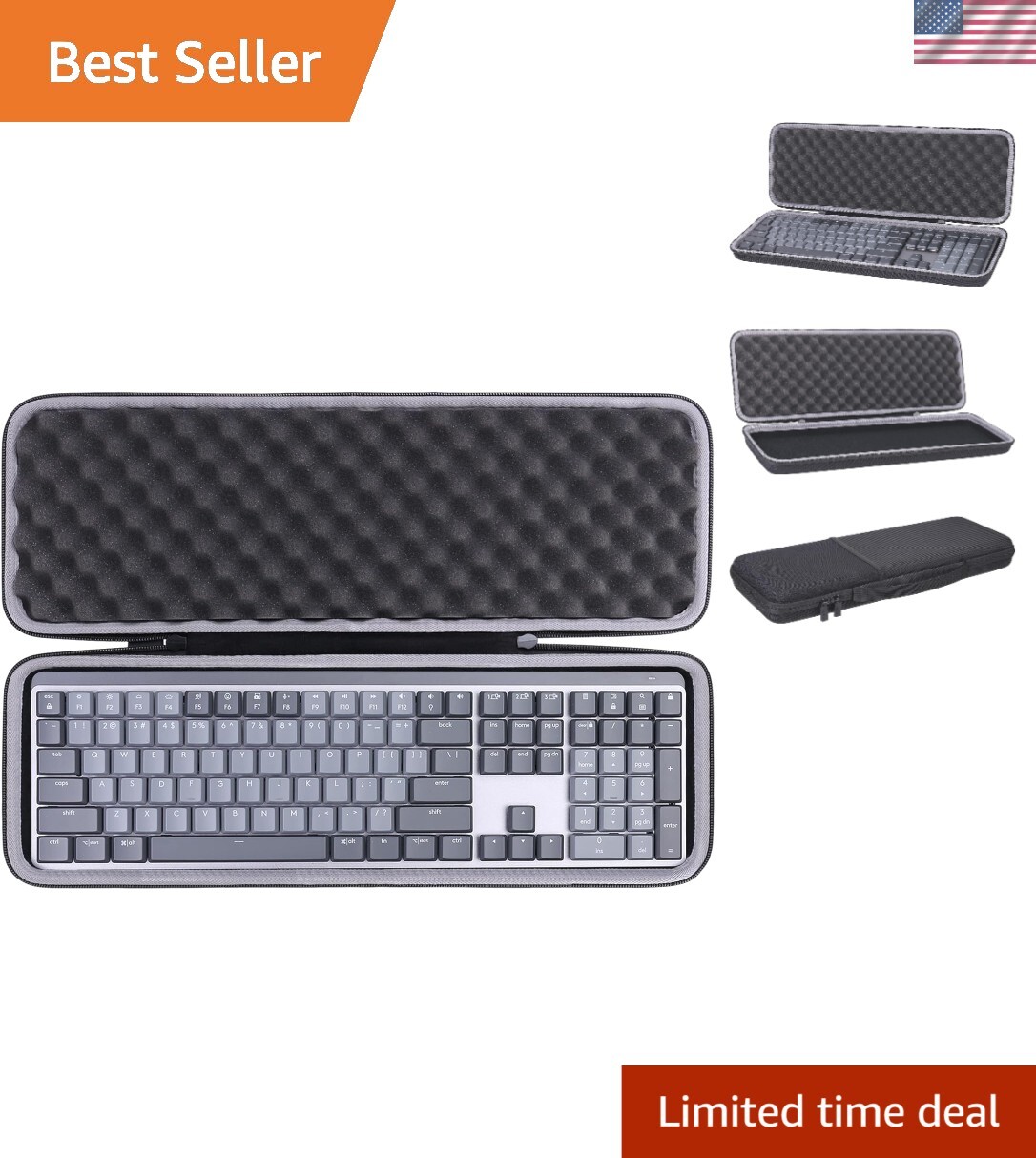 Lightweight Protective Case for Logitech Mechanical Keyboard - Storage Included