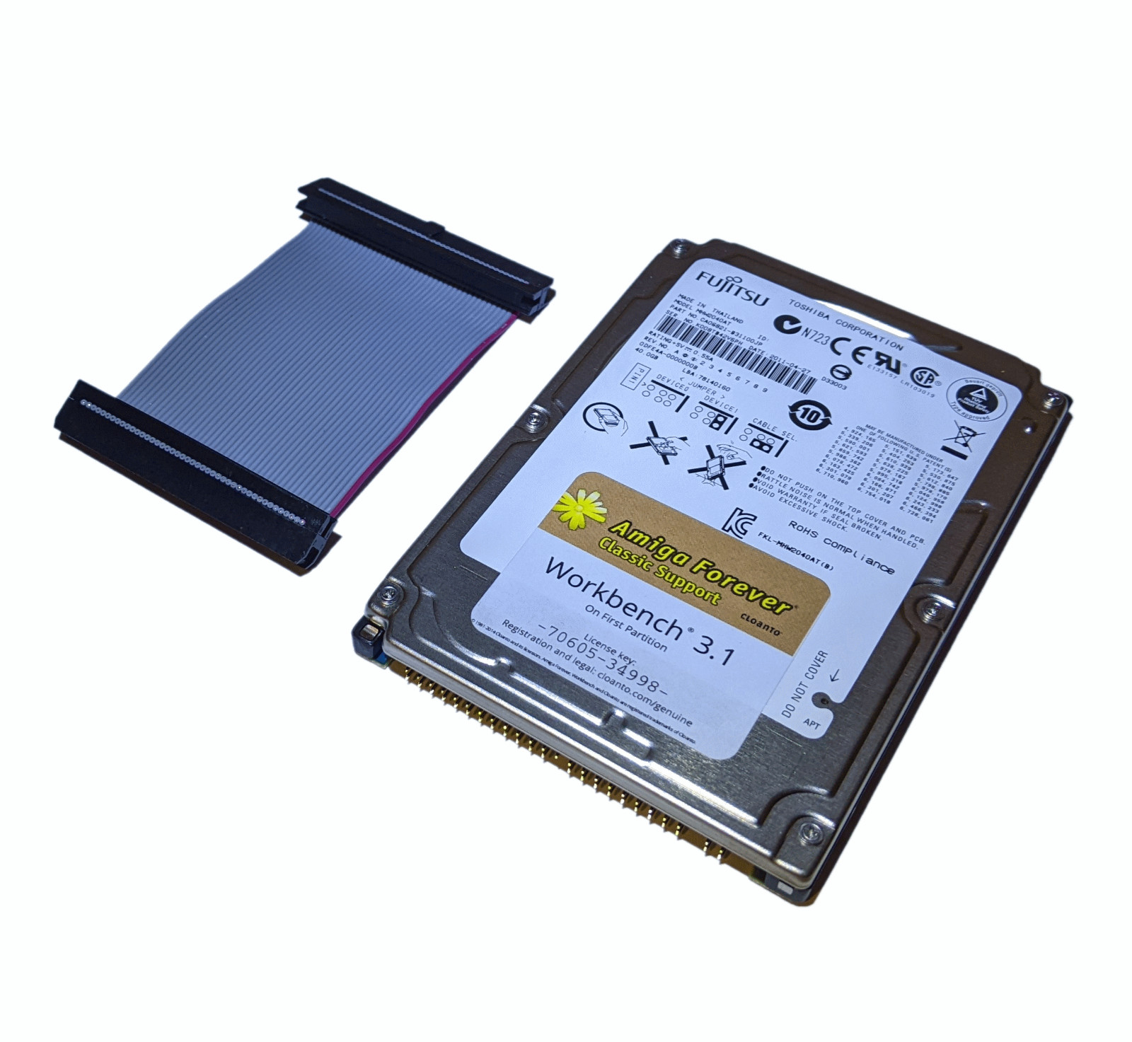 Hard Drive Disk Amiga 40GB Workbench 3.1 Brand New Fujitsu 2.5 inch 44 PIN IDE