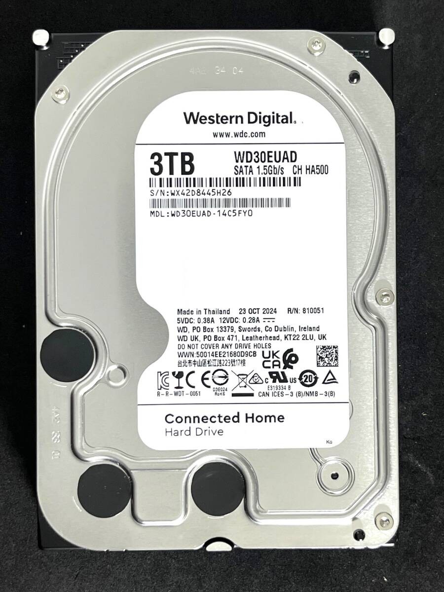 3TB  [ Usage: 11h ] WD30EUAD / Western Digital 2024 model New-like WD 3.5-inch