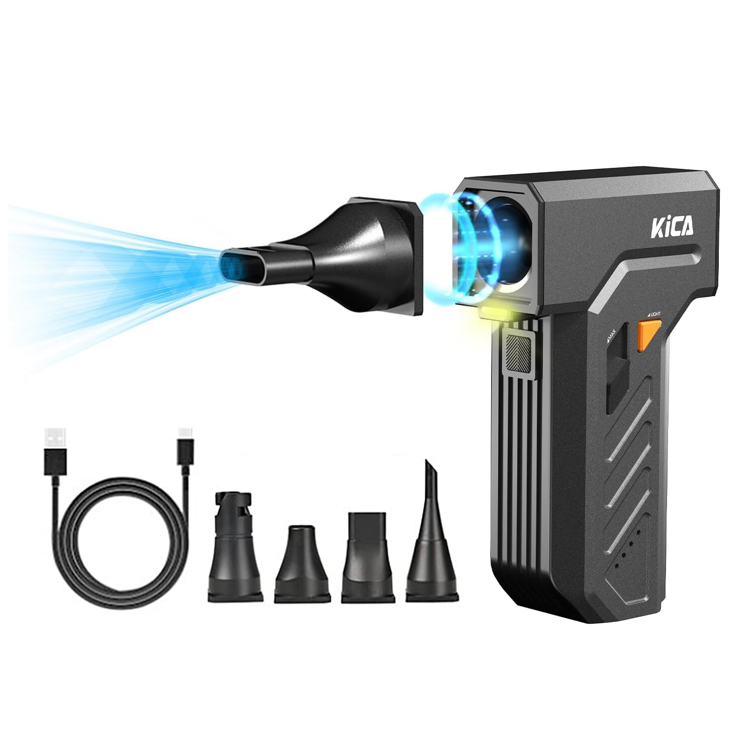 KiCA Jetfan Ultra Electric Air Duster Super Power Turbo Fan for Keyboard, Car