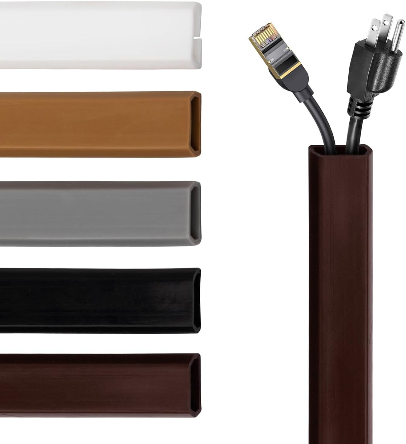 TV Cord Hider – Flexible Wall Cord Cover Slim Design Silicone Cable Raceway - Se
