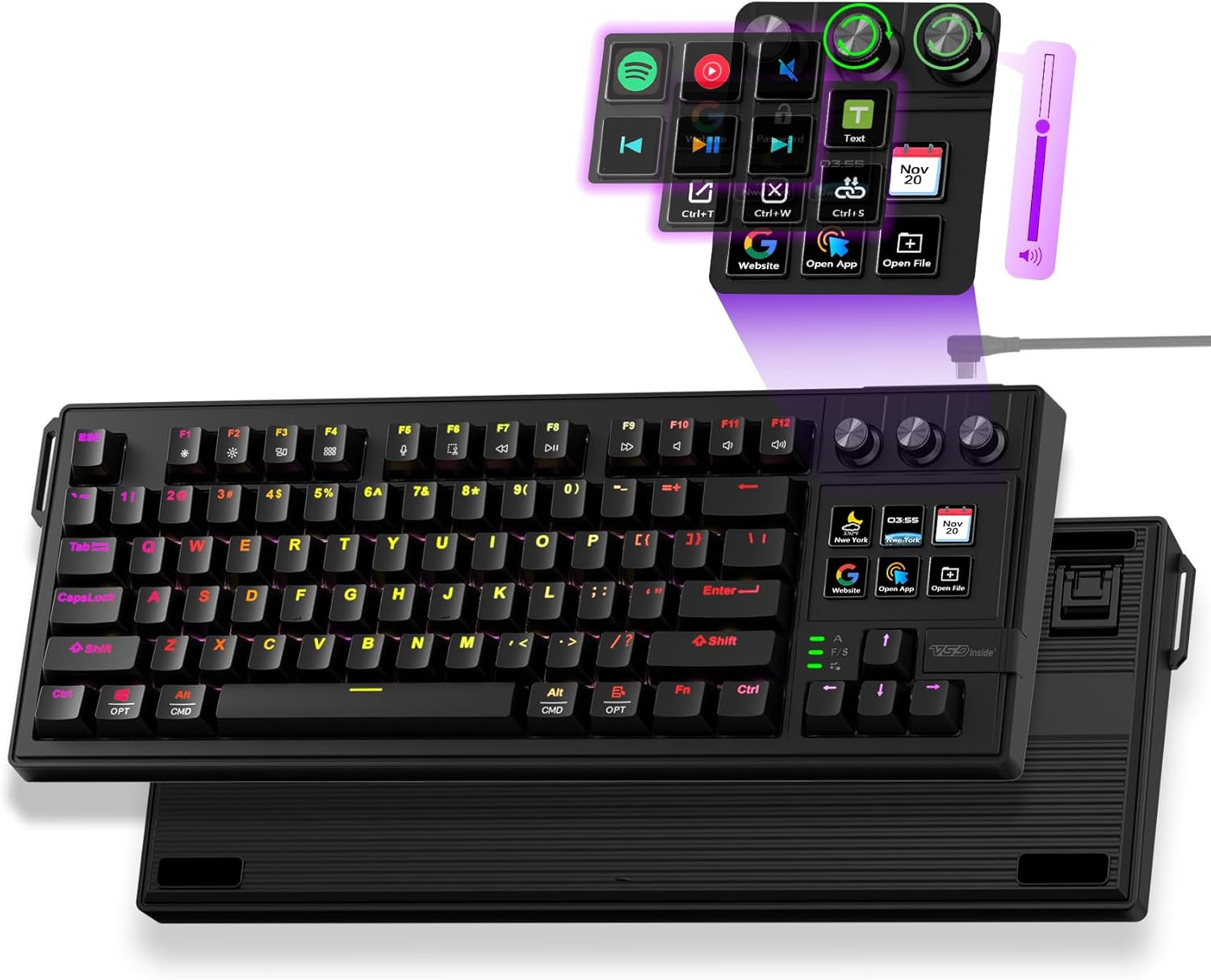 K1 Pro Macro Keyboard, Wired Only Full-Key Programmable On-Board Keypad, Custom