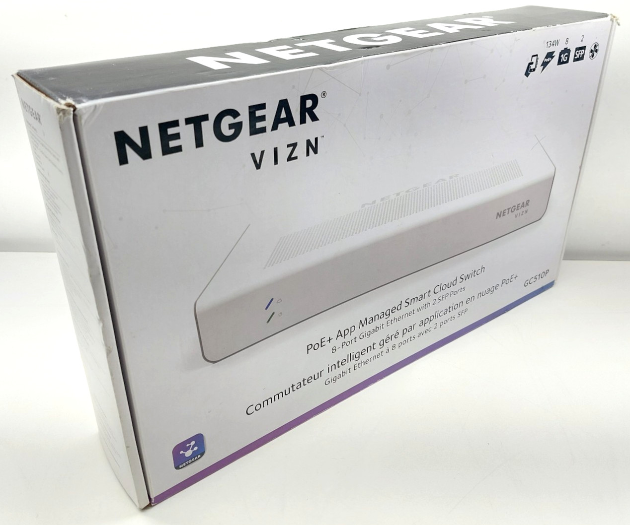 Netgear VIZN PoE+ App Managed Smart Cloud Switch 8-Port Gigabit w/ 2 SFP Ports