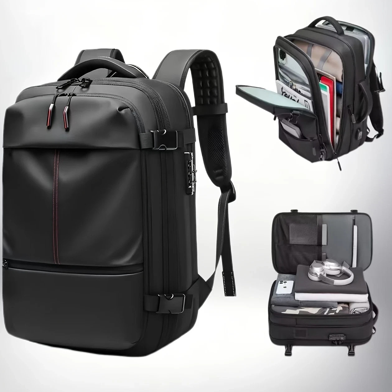 40L Travel Backpack TSA Approved Carry On USB Charging Laptop Backpack 19.7”