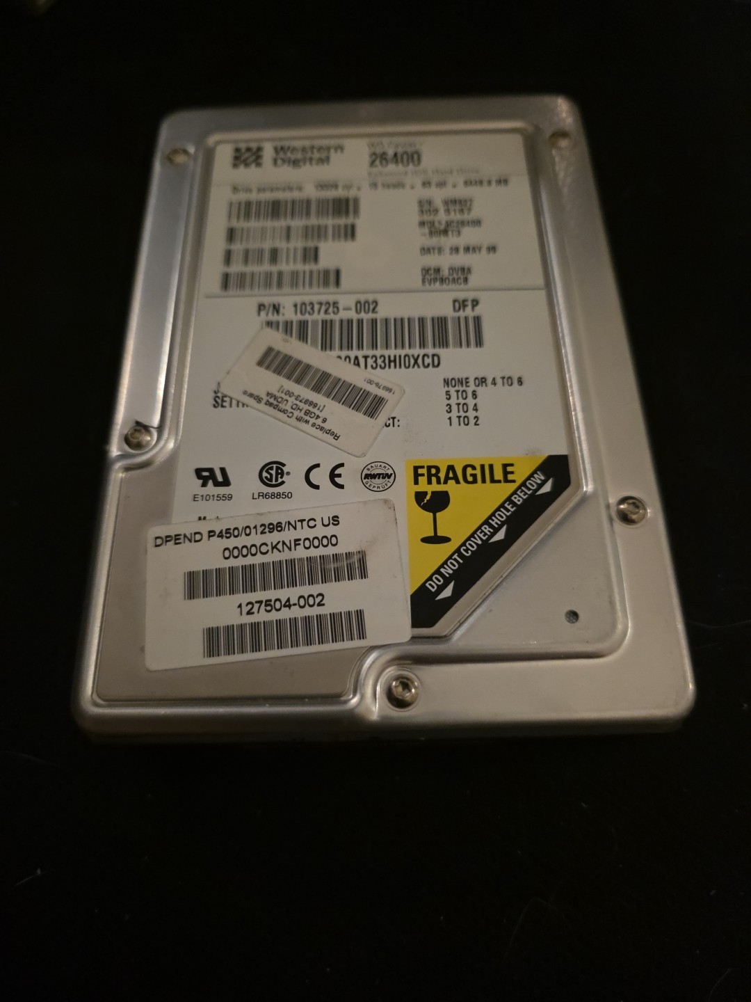 Western Digital Caviar 6.4GB Internal 5400RPM 3.5" (WD-AC26400) HDD