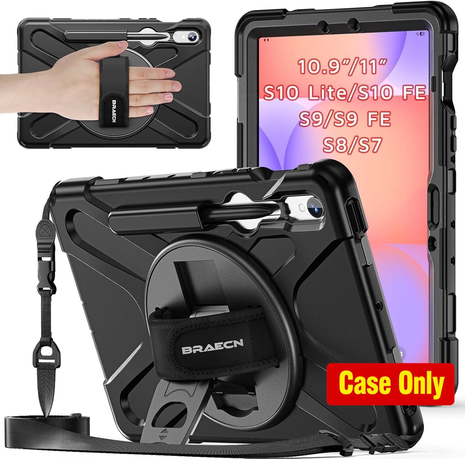 Tablet Case for Galaxy Tab S10 Lite/S10 FE/S9 FE 10.9", lightweight, cover
