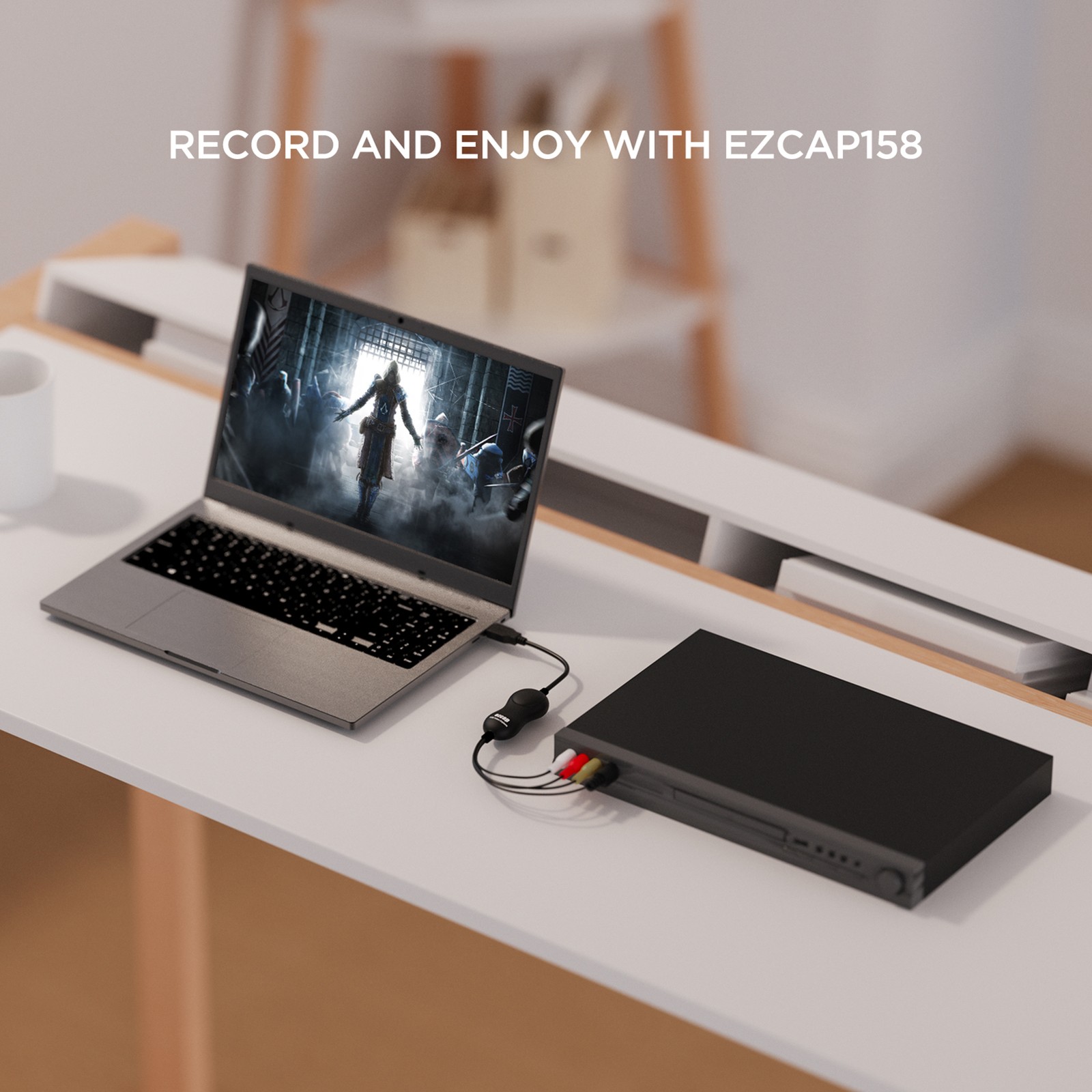 High-Res VHS To Digital Converter For Home Video Editing KPAI