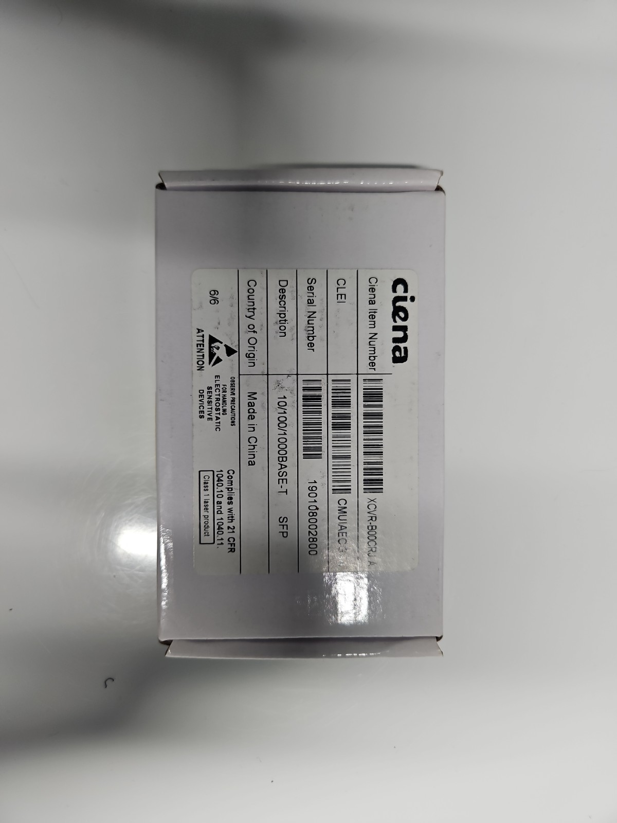 Ciena XCVR-B00CRJ A 1000BASE-T RJ45